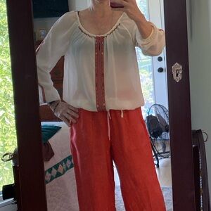 Rory Beca 100% silk blouse size medium